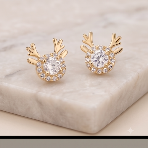 Reindeer Antler Stud Earrings